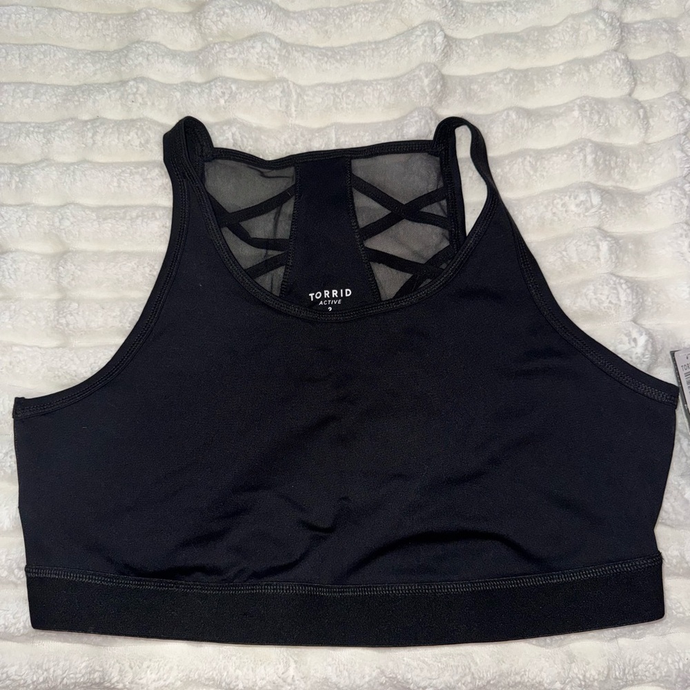 Torrid Black Mesh Back Sports Bra